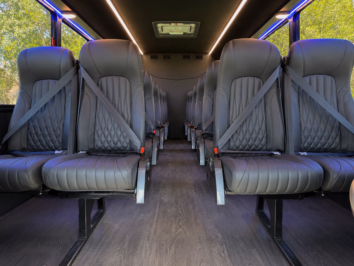 blaine 18 passenger minibus inside