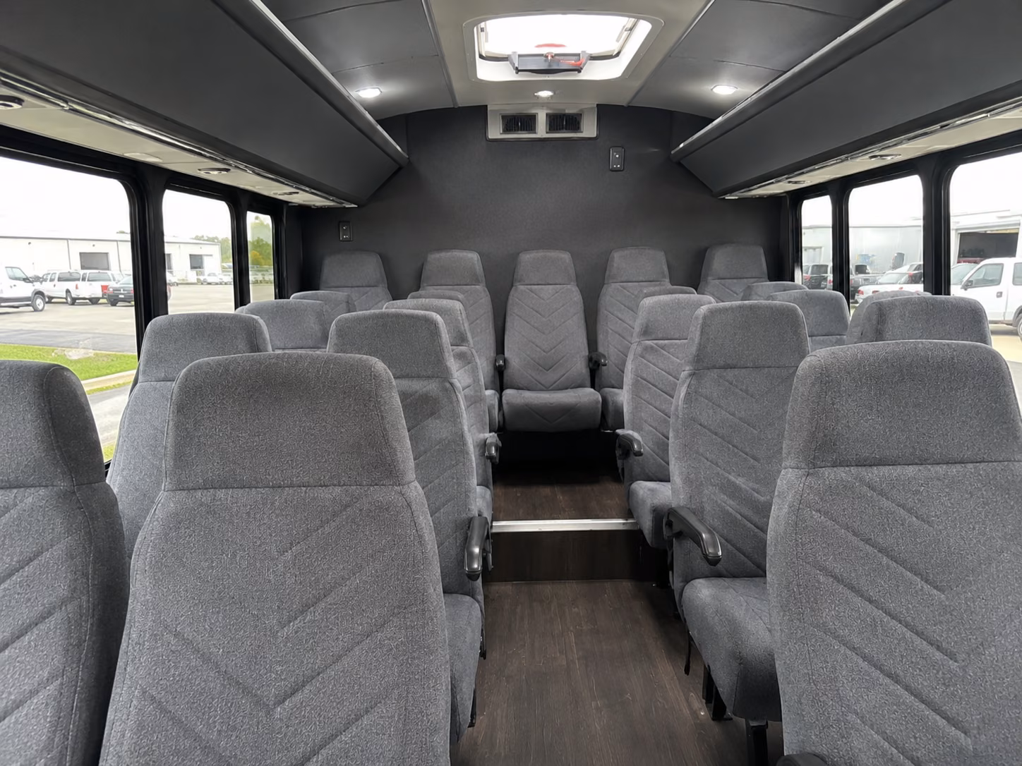 blaine 18 passenger minibus interior