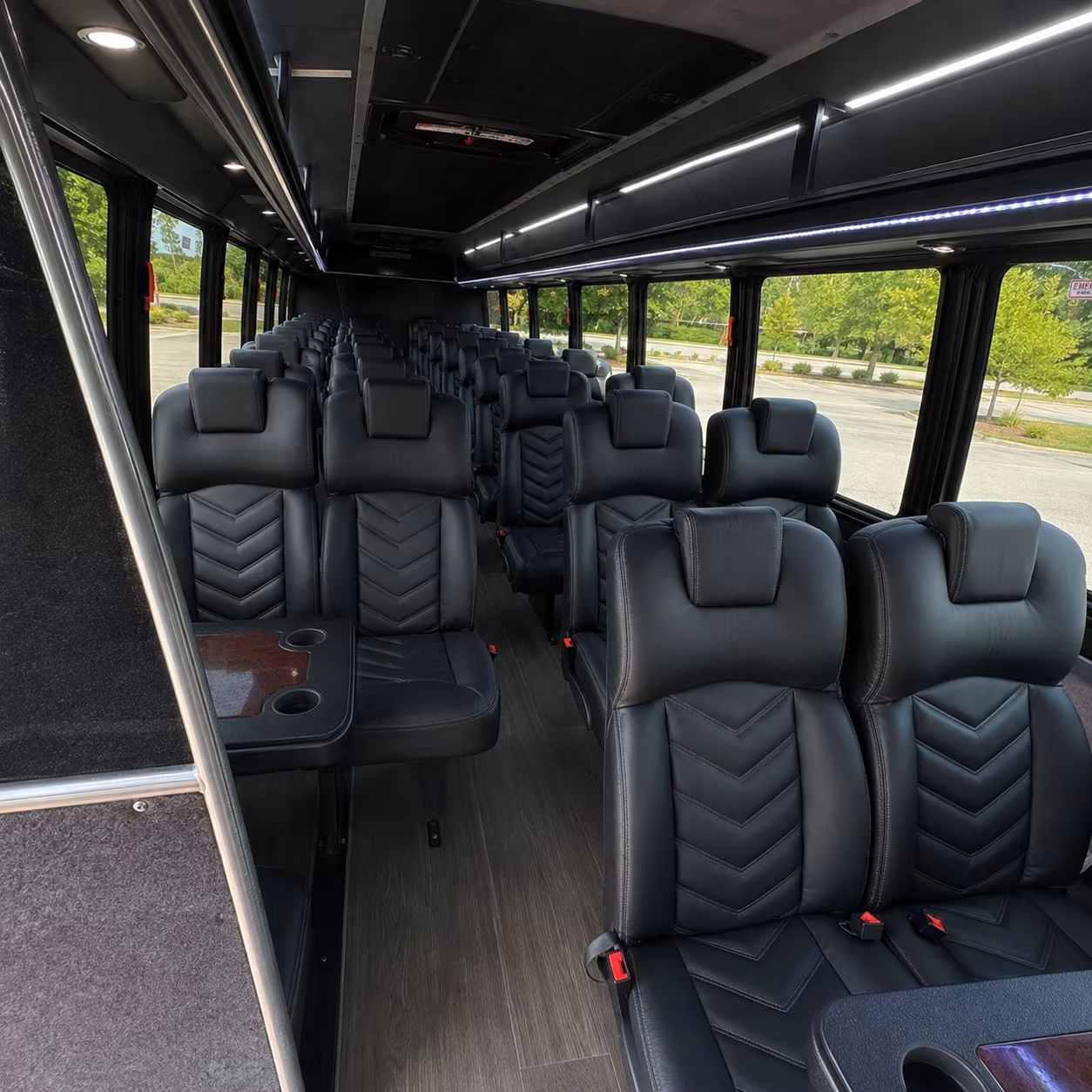 blaine 25 passenger minibus interior