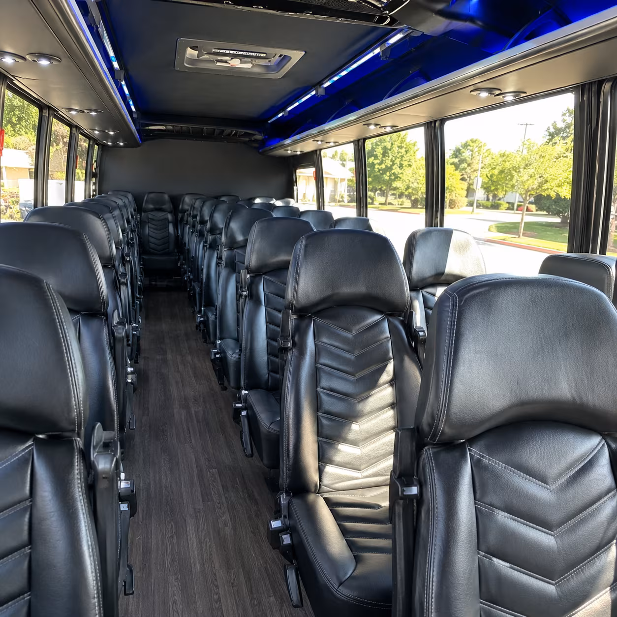 blaine 28 passenger minibus inside