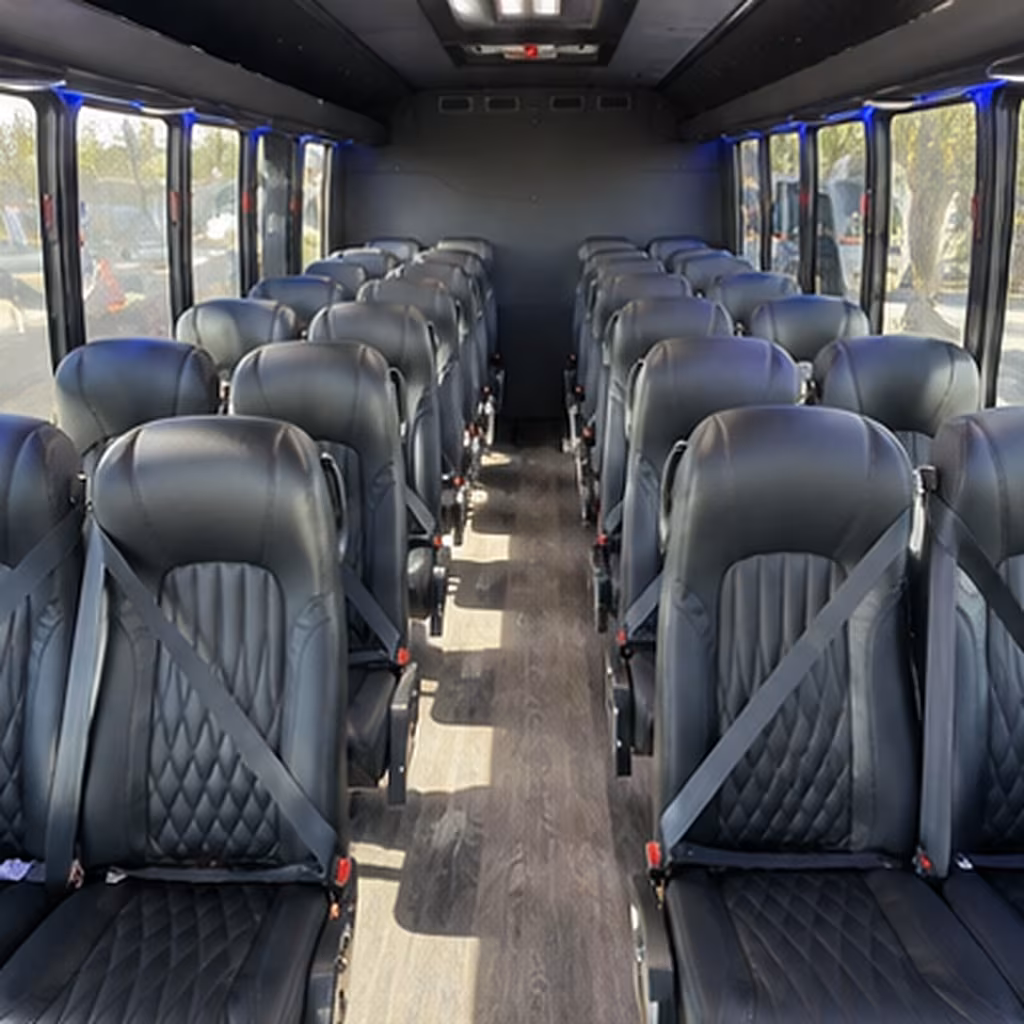 blaine 30 passenger minibus interior