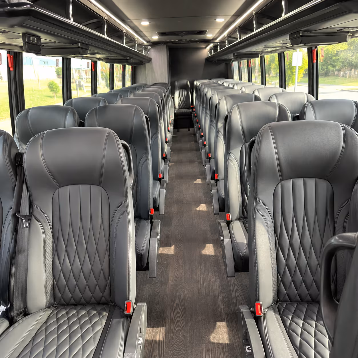 blaine 35 passenger minibus interior