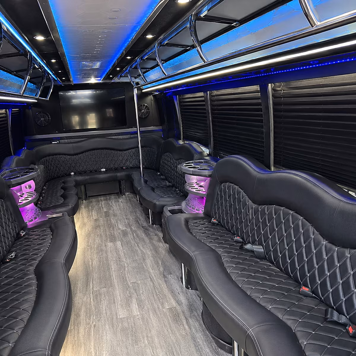 blaine party bus interior